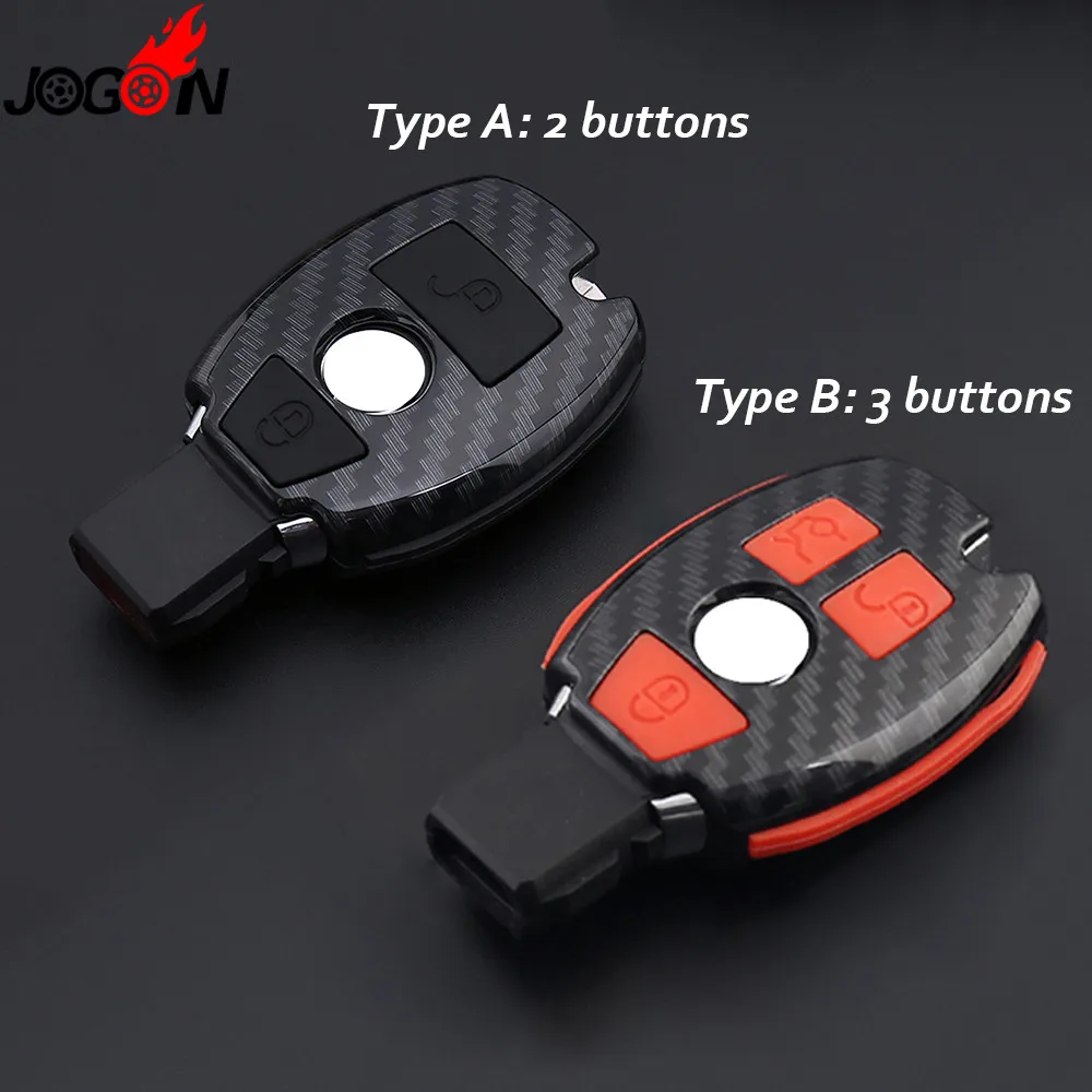 

CF Look For Benz W205 W211 W212 W221 X253 C117 W166 A B C E S R CLA GLA GLK ML GLE SLK GLC Smart Remote Fob Key Case Shell Cover