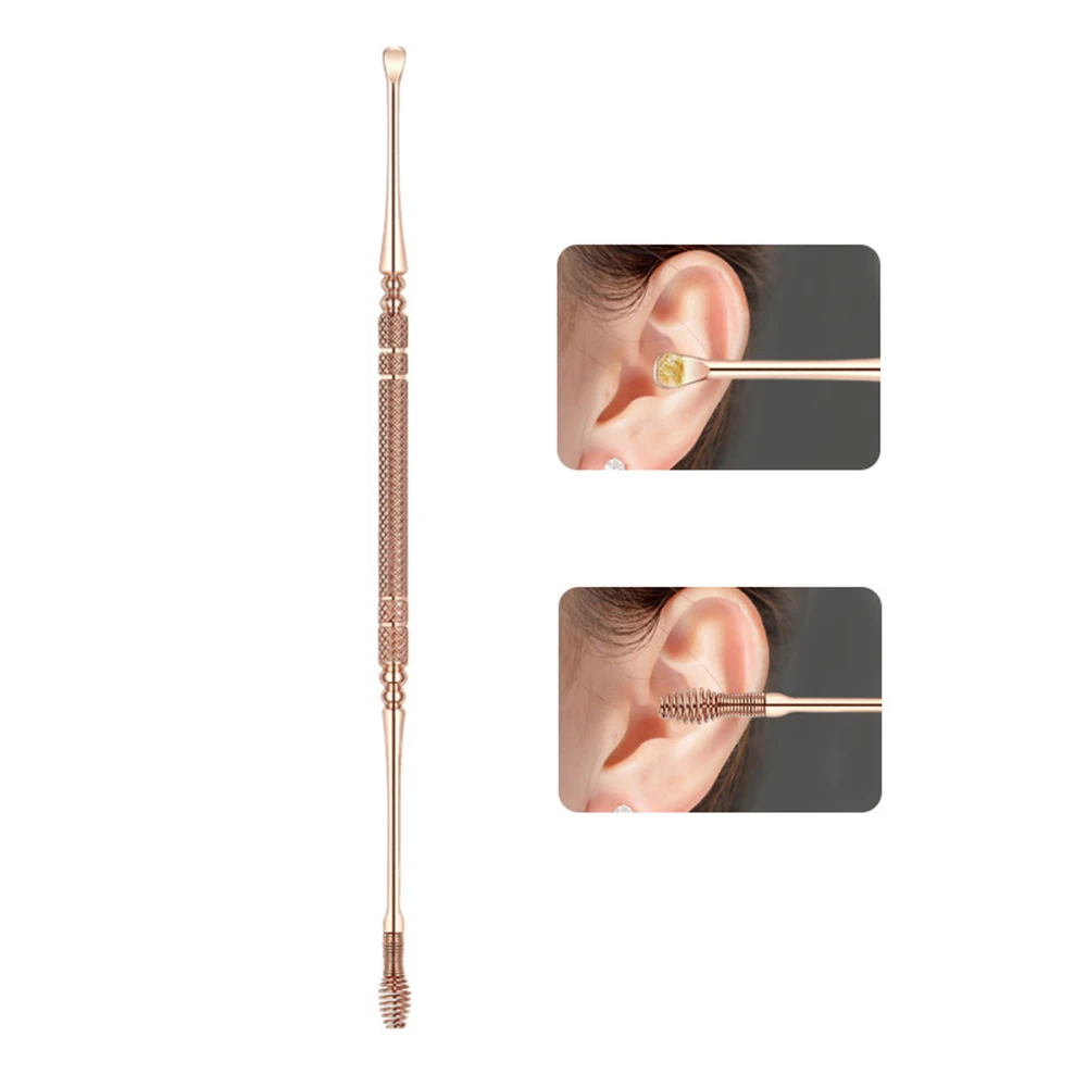 Ear Pick Ear Wax Double-end Digging Ear Spoon Earwax Curette Remover Cleaner Ear Stainless Steel Spiral Earpick Cleaning Tool
Ear Pick Ear Wax Double-end Digging Ear Spoon Earwax Curette Remover Cleaner Ear Stainless Steel Spiral Earpick Cleaning Tool