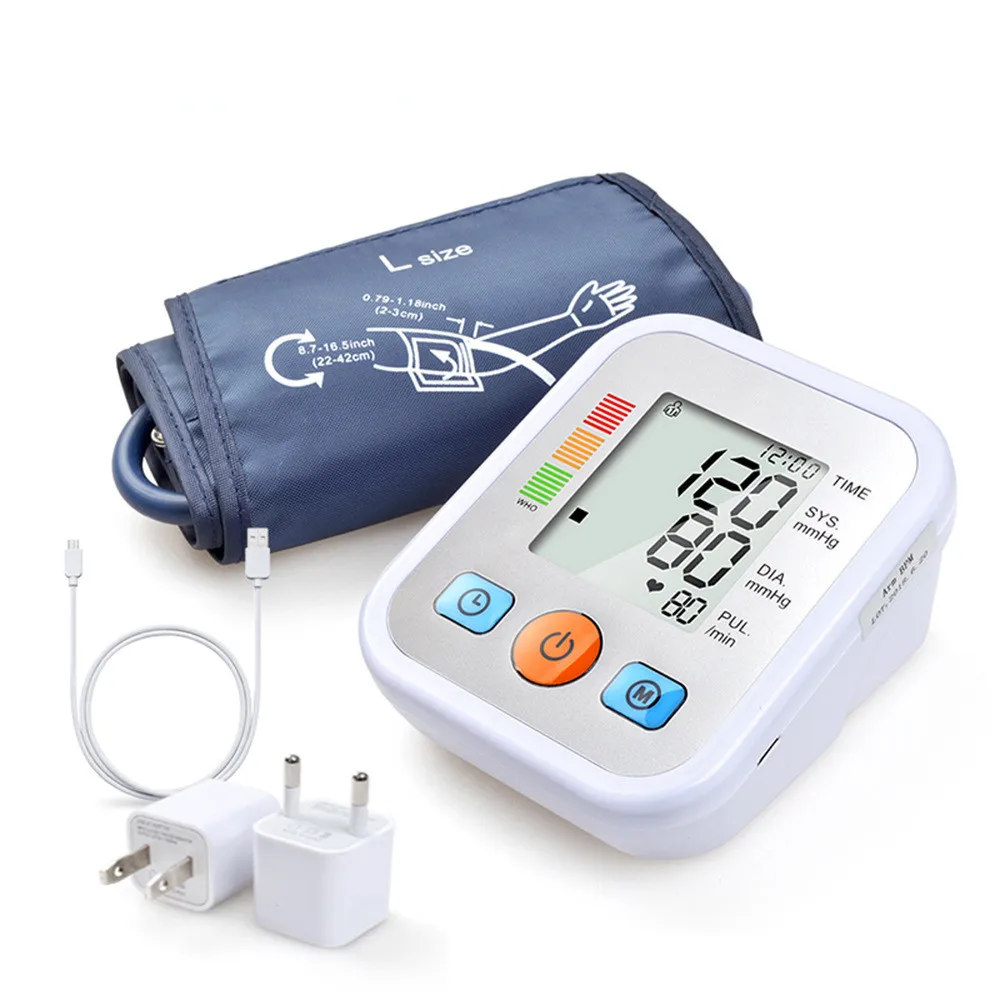 Digital Upper Arm Blood Pressure Monitor Heart Beat Rate Pulse Meter Tonometer Sphygmomanometer pulsometer measure Tensiometro
Digital Upper Arm Blood Pressure Monitor Heart Beat Rate Pulse Meter Tonometer Sphygmomanometer pulsometer measure Tensiometro
