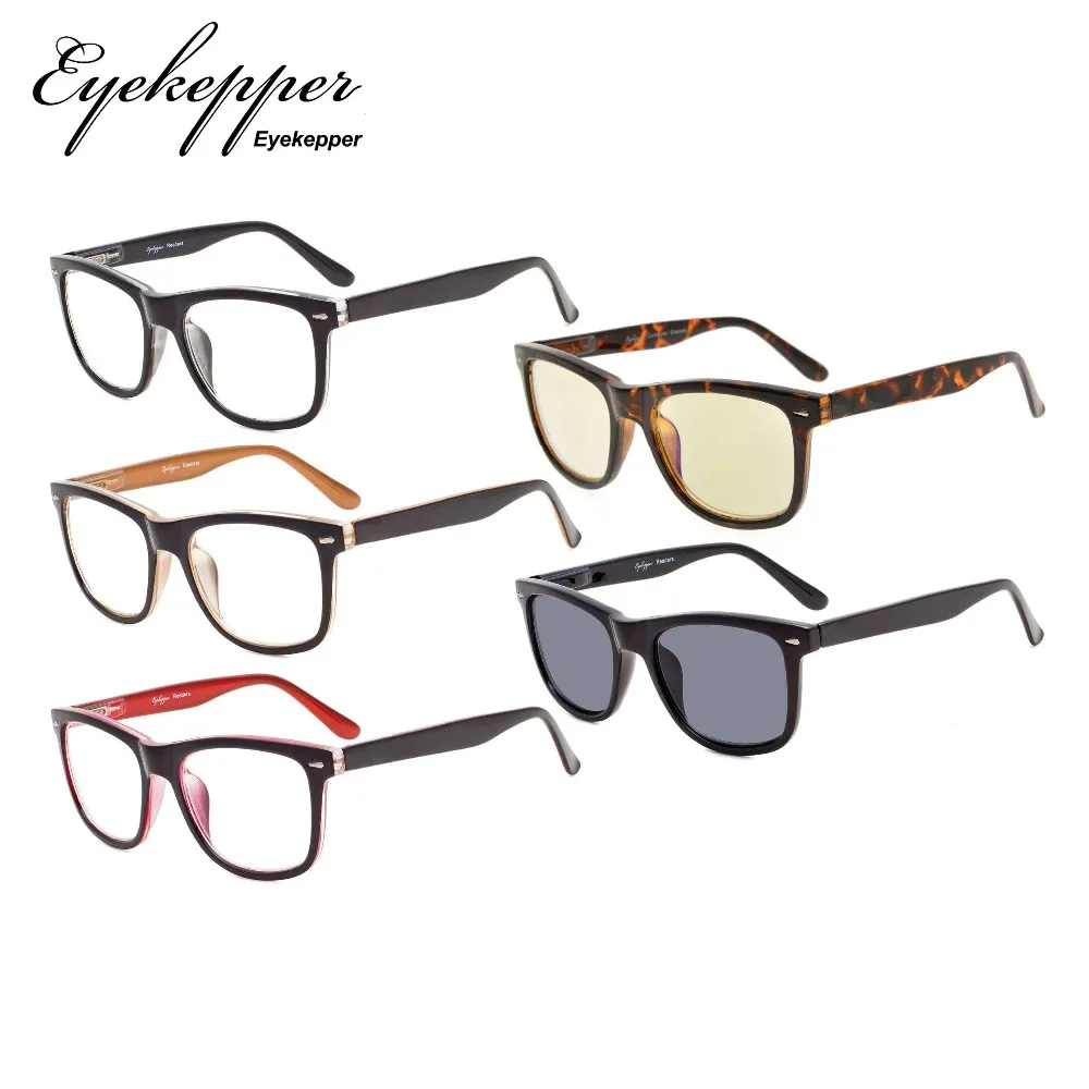R080 Mix Eyekepper 5-pack Readers Square Large Lenses Spring-Hinges Reading Glasses Include Computer Glasses Reading Sunglasses
R080 Mix Eyekepper 5-pack Readers Square Large Lenses Spring-Hinges Reading Glasses Include Computer Glasses Reading Sunglasses