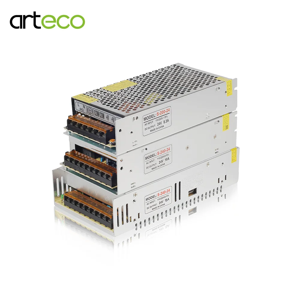 Трансформаторы освещения DC24V 8.3A 10A 15A драйвер высококачественных светодиодных