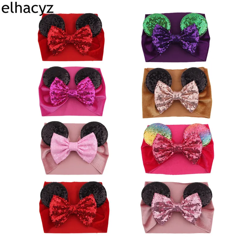 8pcs/lot 5'' Sequin Bow with Velvet Headband 3'' Mini Mouse Elastic Hairband Children Party Hair Accessories DIY Headwear
8pcs/lot 5'' Sequin Bow with Velvet Headband 3'' Mini Mouse Elastic Hairband Children Party Hair Accessories DIY Headwear