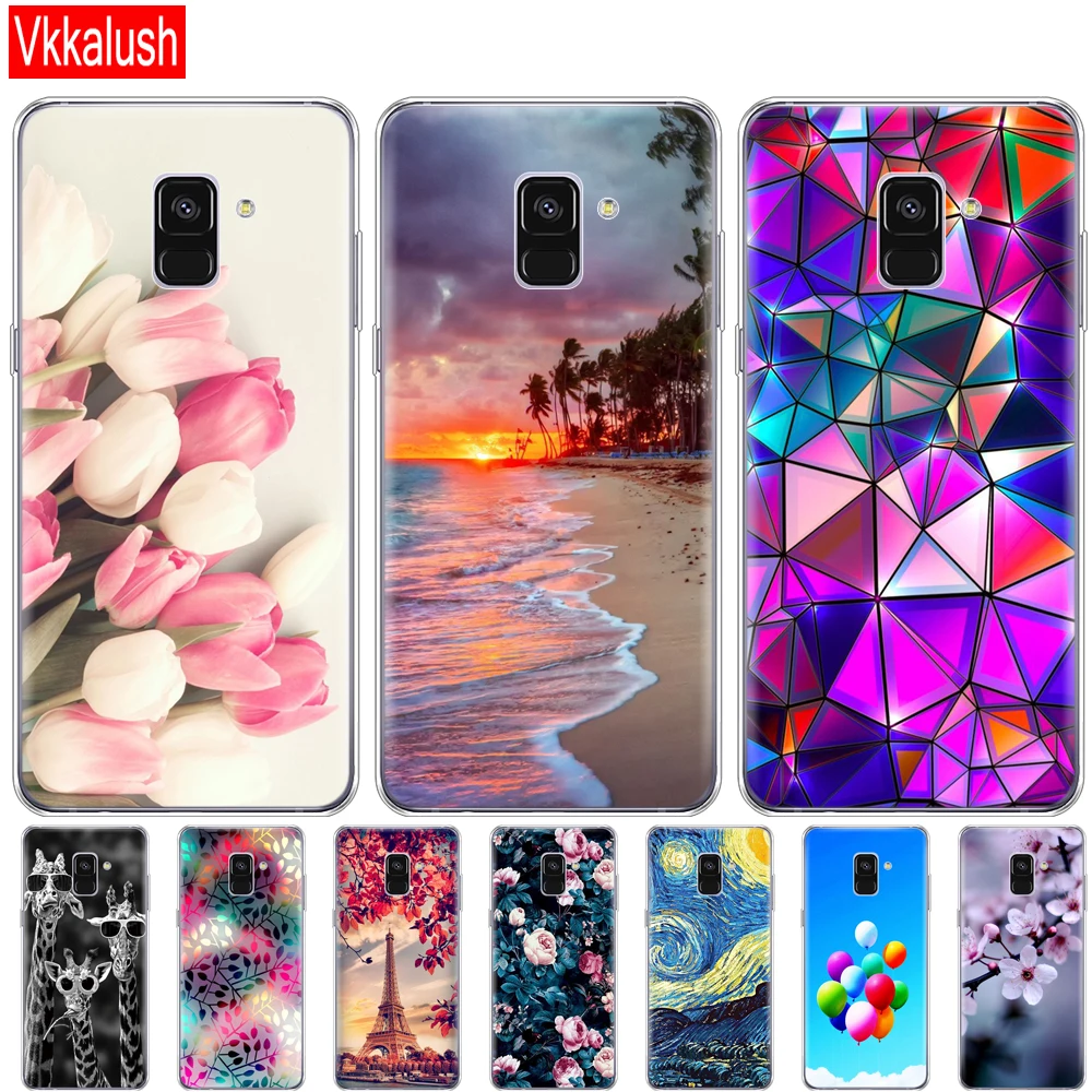 Силиконовый чехол для Samsung Galaxy A8 2018 A530 A530F мягкий из ТПУ телефона Plus A730 A730F