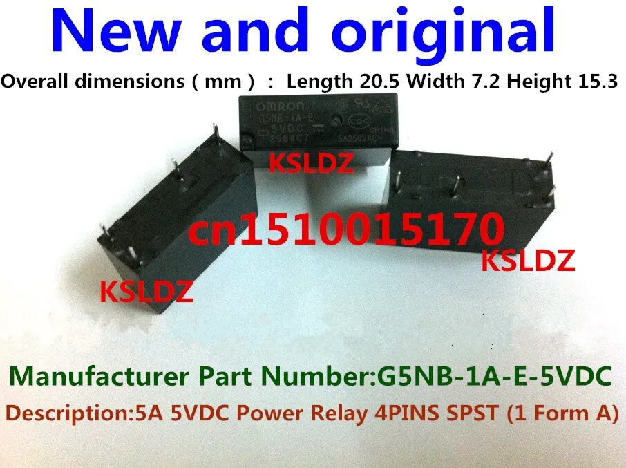 100%Original New G5NB-1A-E G5NB-1A-E-5VDC G5NB-1A-E-12VDC G5NB-1A-E-24VDC DIP-4 5A 5VDC 12VDC 24VDC Power Relay
100%Original New G5NB-1A-E G5NB-1A-E-5VDC G5NB-1A-E-12VDC G5NB-1A-E-24VDC DIP-4 5A 5VDC 12VDC 24VDC Power Relay