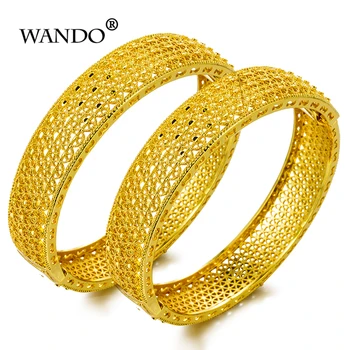 WANDO 2pcs Ethiopian Bangle Women Gold Color Dubai Bride Wedding Ethiopia Bracelet Africa Bangle Mother's festival gift wb119
WANDO 2pcs Ethiopian Bangle Women Gold Color Dubai Bride Wedding Ethiopia Bracelet Africa Bangle Mother's festival gift wb119