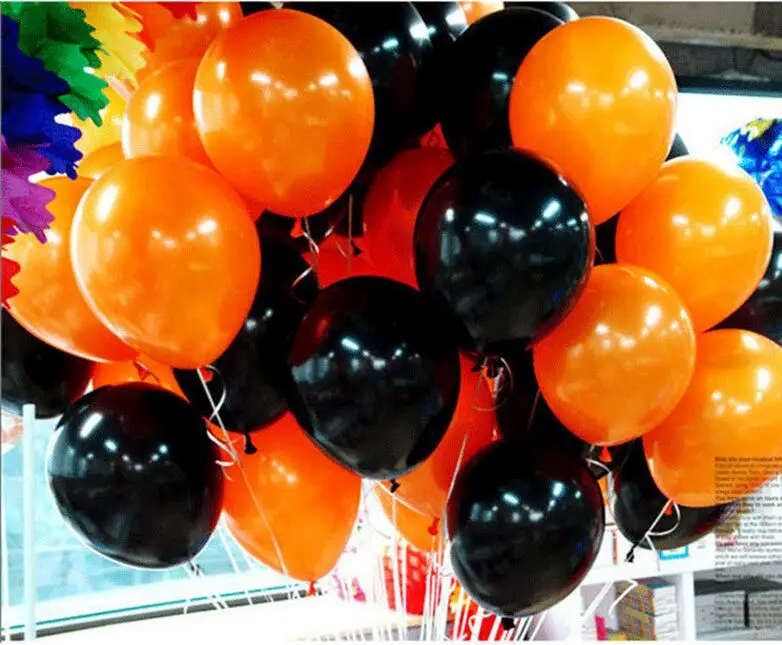 30pcs Halloween balloon combo 10 inches 2.3 grams of inferior smooth thicken decorative balloons orange and black baloons
30pcs Halloween balloon combo 10 inches 2.3 grams of inferior smooth thicken decorative balloons orange and black baloons