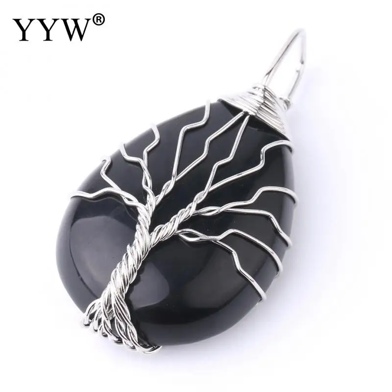 Tree Of Life Wire Wrap Water Drop Pendants Natural Gem Stone Pink Quartz Tiger Eye Diy Necklace & Pendant Fashion Jewelry
Tree Of Life Wire Wrap Water Drop Pendants Natural Gem Stone Pink Quartz Tiger Eye Diy Necklace & Pendant Fashion Jewelry