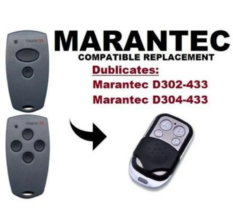 Marantec D302-433 D304-433 remote duplicator garage door remote control
Marantec D302-433 D304-433 remote duplicator garage door remote control