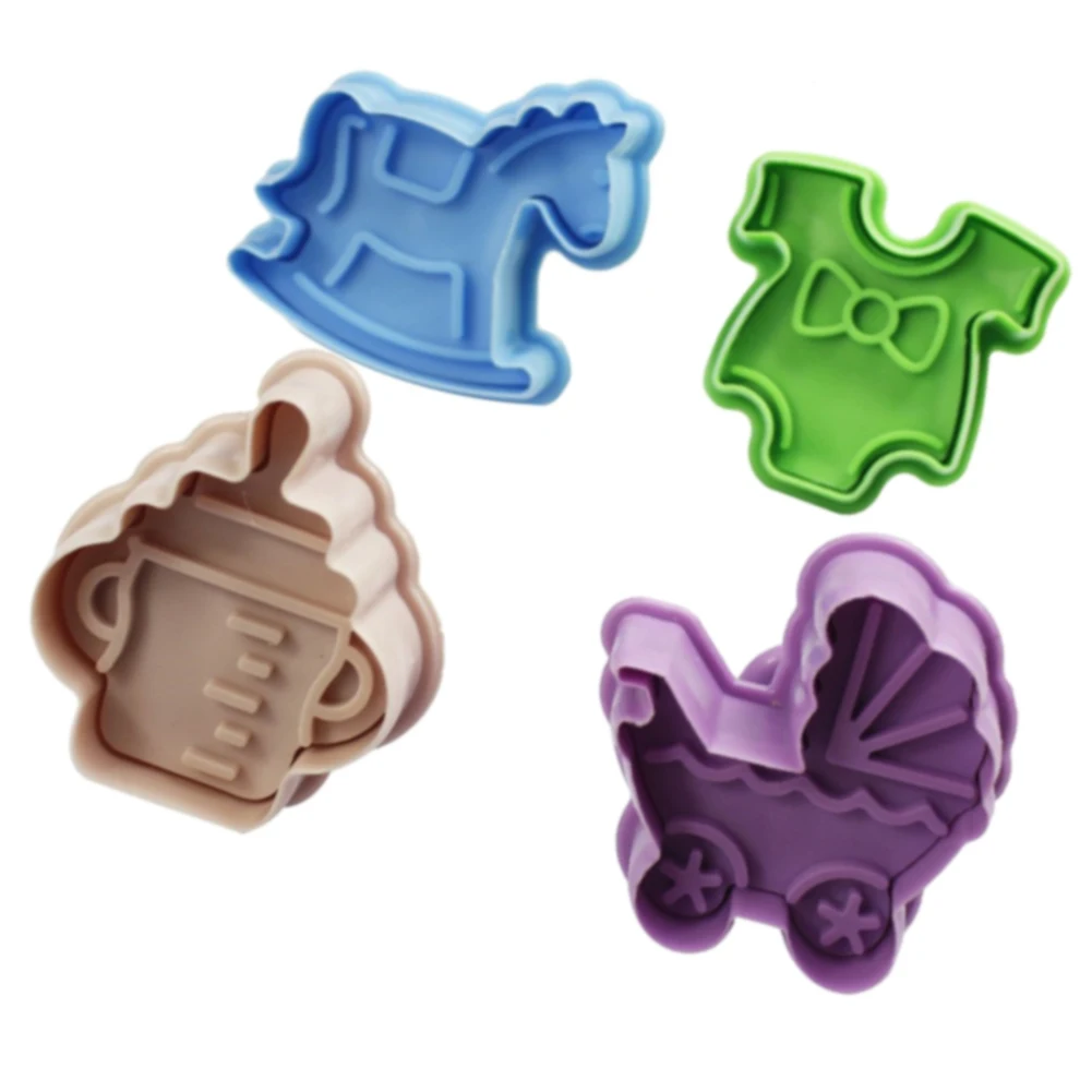 4PCS/Set Non-stick DIY Handmade 3D Cookie Mold Hand Press Plunger Stamp Kitchen Baby Clothes Shower Cutter Cute Biscuits
4PCS/Set Non-stick DIY Handmade 3D Cookie Mold Hand Press Plunger Stamp Kitchen Baby Clothes Shower Cutter Cute Biscuits