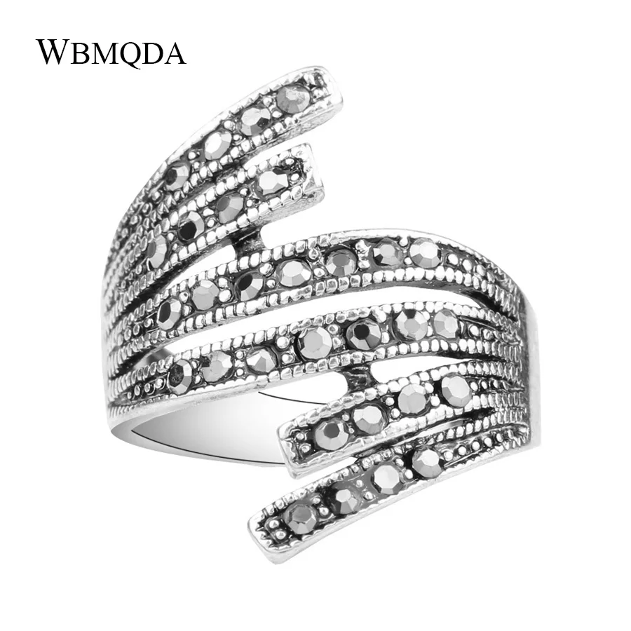 Hot 2018 Fashoin Black Crystal Wave Ring Vintage Punk Rock Hollow Multi Line Wedding Rings For Women Tibetan Jewelry
Hot 2018 Fashoin Black Crystal Wave Ring Vintage Punk Rock Hollow Multi Line Wedding Rings For Women Tibetan Jewelry