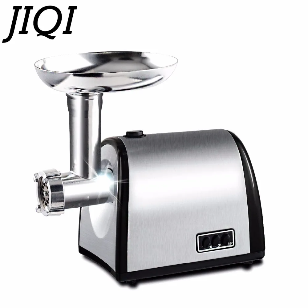 

JIQI Stainless steel household electric meat grinder slicer cutter vegetable mincer chopper sausage filler food filling machine