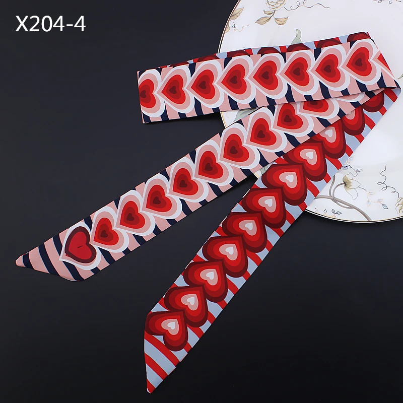 POBING Hearts Design Silk Scarf Small Handle Bag Ribbon Women Headwear Small Long Skinny Scarves Bag Strap 120*5CM
POBING Hearts Design Silk Scarf Small Handle Bag Ribbon Women Headwear Small Long Skinny Scarves Bag Strap 120*5CM