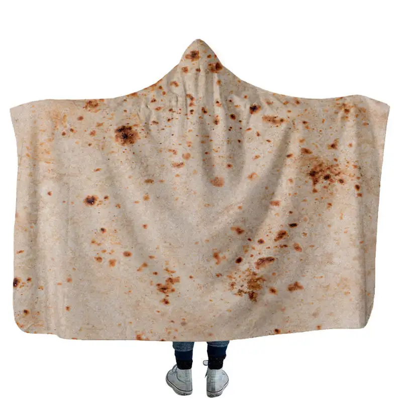 Creative Mexican Burrito Hooded Blanket 3D Printed Corn Tortilla Flannel Sofa Wrap Throw Blanket Soft Bedspread Bedding 150cm
Creative Mexican Burrito Hooded Blanket 3D Printed Corn Tortilla Flannel Sofa Wrap Throw Blanket Soft Bedspread Bedding 150cm