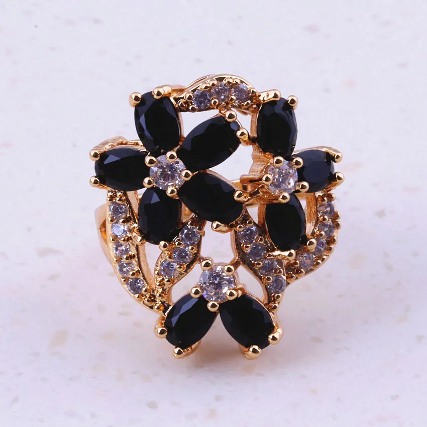 Luxurious Black Created Crystal Cubic Zircon Yellow Gold Color Rings For Women Party Engagement Trend Fashion Jewelry I0016
Luxurious Black Created Crystal Cubic Zircon Yellow Gold Color Rings For Women Party Engagement Trend Fashion Jewelry I0016