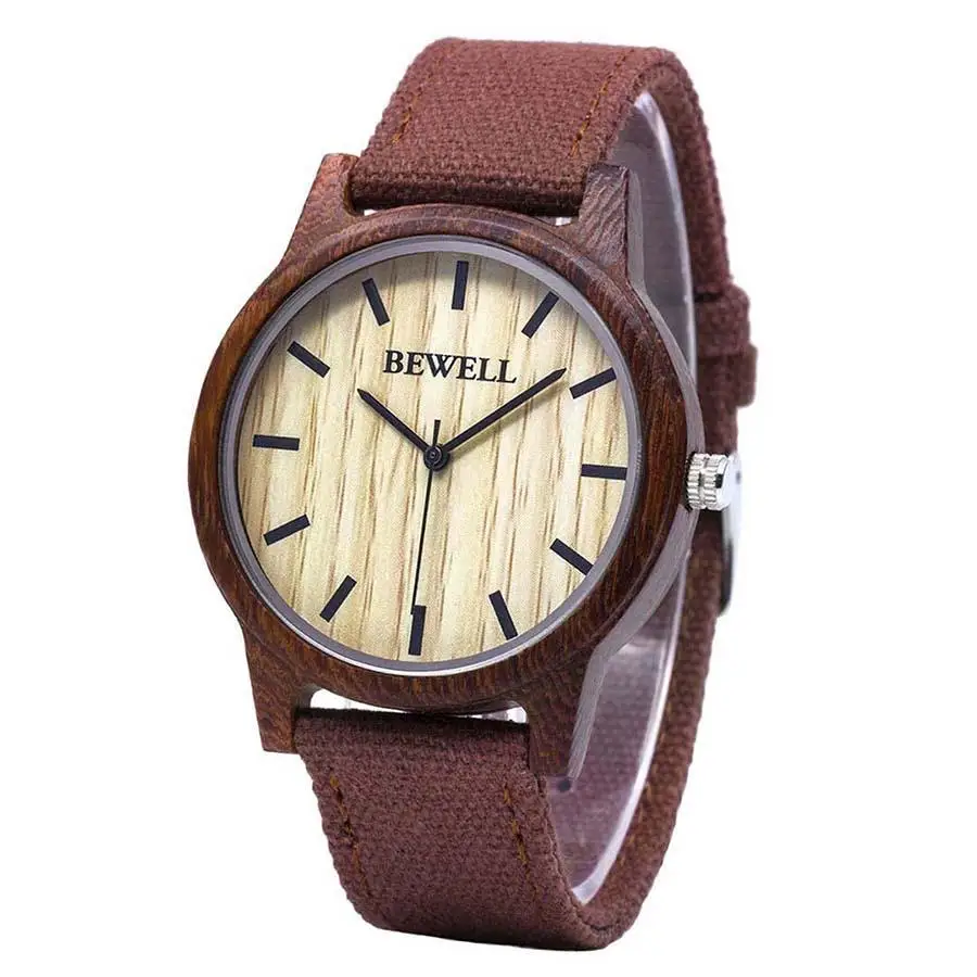 BEWELL Canvas Band Watches Three Hands Luxury Brand Quartz Wood Watch 4 Colors 134A
BEWELL Canvas Band Watches Three Hands Luxury Brand Quartz Wood Watch 4 Colors 134A