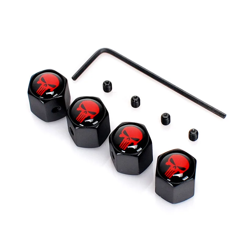 4Pcs Car Styling Metal Ghost Skull Logo Emblem Tire Valve Caps Auto Tyre Air Stems Cap Automobile Motorcycle Tire Accessories
4Pcs Car Styling Metal Ghost Skull Logo Emblem Tire Valve Caps Auto Tyre Air Stems Cap Automobile Motorcycle Tire Accessories