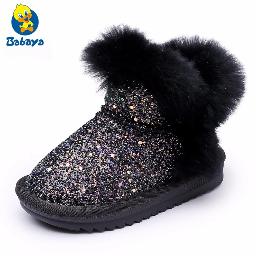 Children Boots Winter Kids Girls boys Snow Boots Ankle Shoes skid-proof Waterproof Rubber Sole warm kids Boots Sequins size21-30
Children Boots Winter Kids Girls boys Snow Boots Ankle Shoes skid-proof Waterproof Rubber Sole warm kids Boots Sequins size21-30
