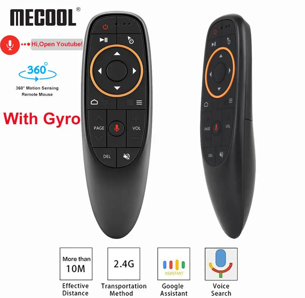 G10 Air Mouse Remote Control 2.4GHz Voice Control Wireless Google Microphone USB Receiver Gyro Sensor AI Fr Smart Android TV BOX
G10 Air Mouse Remote Control 2.4GHz Voice Control Wireless Google Microphone USB Receiver Gyro Sensor AI Fr Smart Android TV BOX