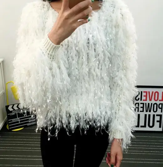 Winter Thin Long Sleeve Knitted Mohair Tassel Pullover Sweater Women Knitwear Fashion Fur Jumper Korean Tracksuit Jumper Top
Winter Thin Long Sleeve Knitted Mohair Tassel Pullover Sweater Women Knitwear Fashion Fur Jumper Korean Tracksuit Jumper Top