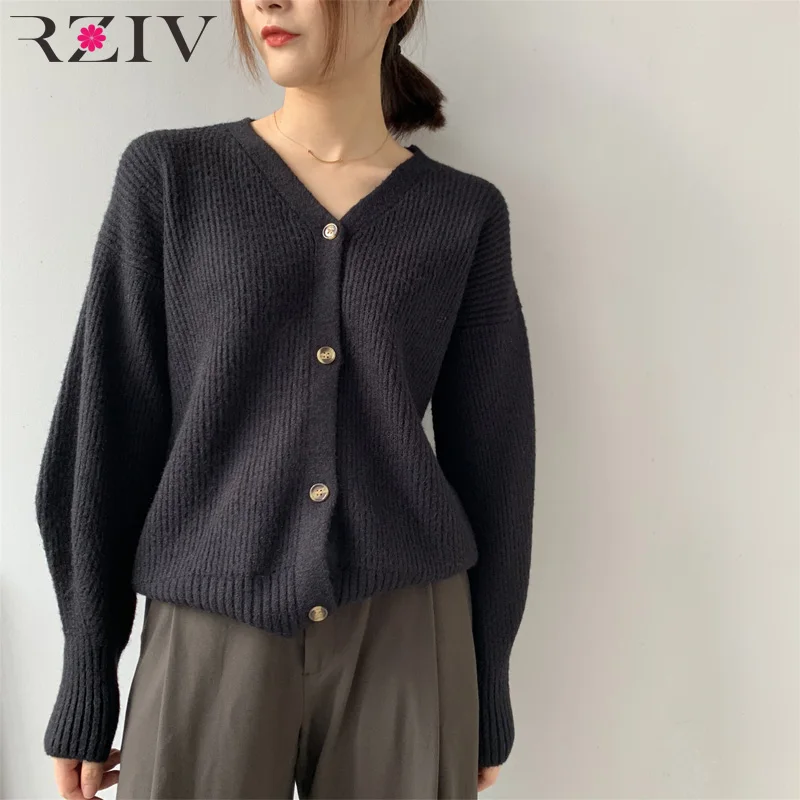 RZIV Spring casual sweater female solid color V-neck long-sleeved cardigan sweater
RZIV Spring casual sweater female solid color V-neck long-sleeved cardigan sweater