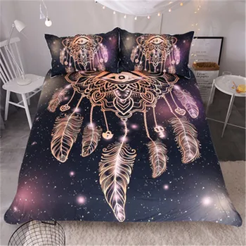 Beddingsets bronzing dream catcher eye printing bedding Europe and the United States 3pcs set of quilt cover pillowcases textile
Beddingsets bronzing dream catcher eye printing bedding Europe and the United States 3pcs set of quilt cover pillowcases textile