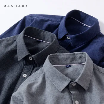 U&SHARK 2020 Autumn 100% Cotton Flannel Shirt Men Tops Clothing Long Sleeve Mens Dress Shirts High Quality Vintage Casual Shirts
U&SHARK 2020 Autumn 100% Cotton Flannel Shirt Men Tops Clothing Long Sleeve Mens Dress Shirts High Quality Vintage Casual Shirts
