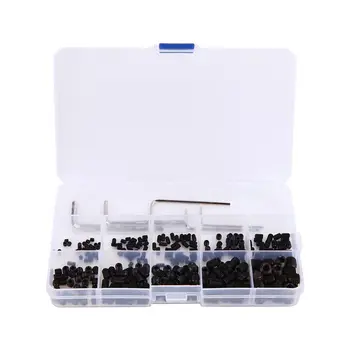 300pcs M3 M4 M5 M6 M8 Hex Head Socket Hex Grub Screw Set Assortment Kit 12.9 Class Black Alloy Steel
300pcs M3 M4 M5 M6 M8 Hex Head Socket Hex Grub Screw Set Assortment Kit 12.9 Class Black Alloy Steel