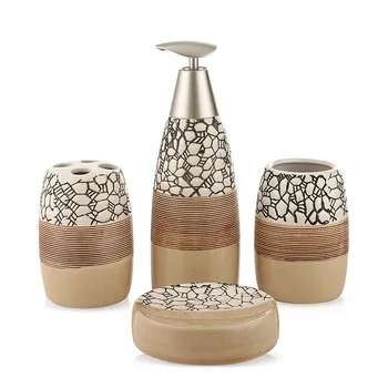 100% ceramic bathroom accessories 4 piece set bath gift set toothbrush holder set tumbler soap dish including soap dispenser
100% ceramic bathroom accessories 4 piece set bath gift set toothbrush holder set tumbler soap dish including soap dispenser