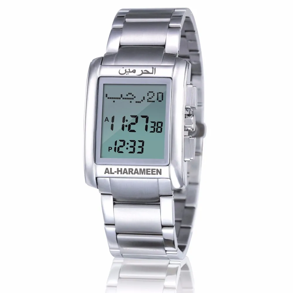 6208 Silver Azan Sports Watch AL Harameen Origin Muslim Prayer Wriste Watch High Elegant Waterproof Best Muslim Products 1p
6208 Silver Azan Sports Watch AL Harameen Origin Muslim Prayer Wriste Watch High Elegant Waterproof Best Muslim Products 1p