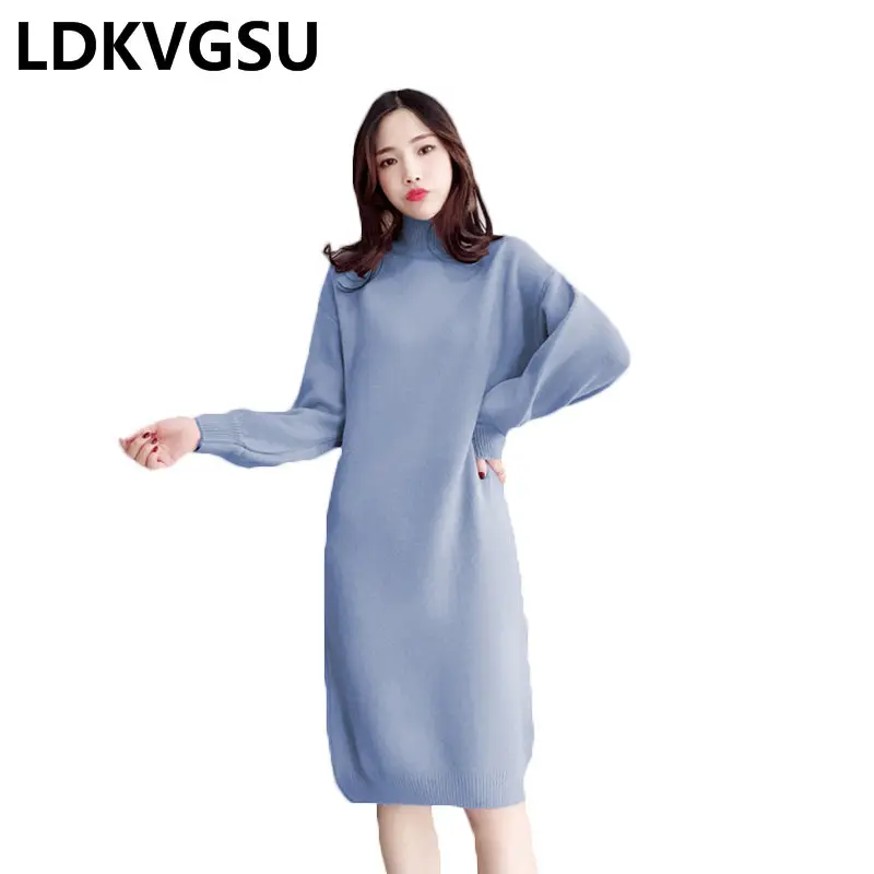 Autumn Winter Female Long Over The Knee Sweater 2018 New Loose Large Size Women's Turtleneck Thicken Knit Sweater Dress Is1476
Autumn Winter Female Long Over The Knee Sweater 2018 New Loose Large Size Women's Turtleneck Thicken Knit Sweater Dress Is1476