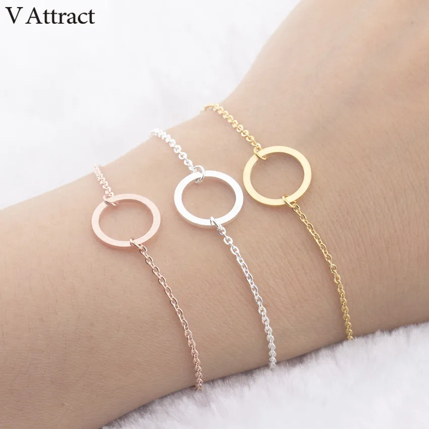 V Attract Rose Gold Filled Karma Circle Charm Bracelets & Bangles Women Men Boho Jewelry Stainless Steel Chain Silver Pulseras
V Attract Rose Gold Filled Karma Circle Charm Bracelets & Bangles Women Men Boho Jewelry Stainless Steel Chain Silver Pulseras