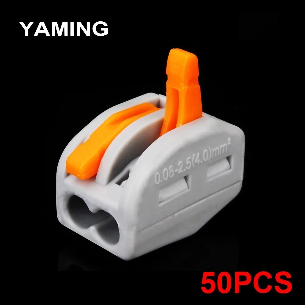 (50PCS) PCT-212 Universal Compact Wiring Connector 2 pin Conductor Terminal Block WAGO 222-412 distribution Lever 0.08-2.5mm2
(50PCS) PCT-212 Universal Compact Wiring Connector 2 pin Conductor Terminal Block WAGO 222-412 distribution Lever 0.08-2.5mm2