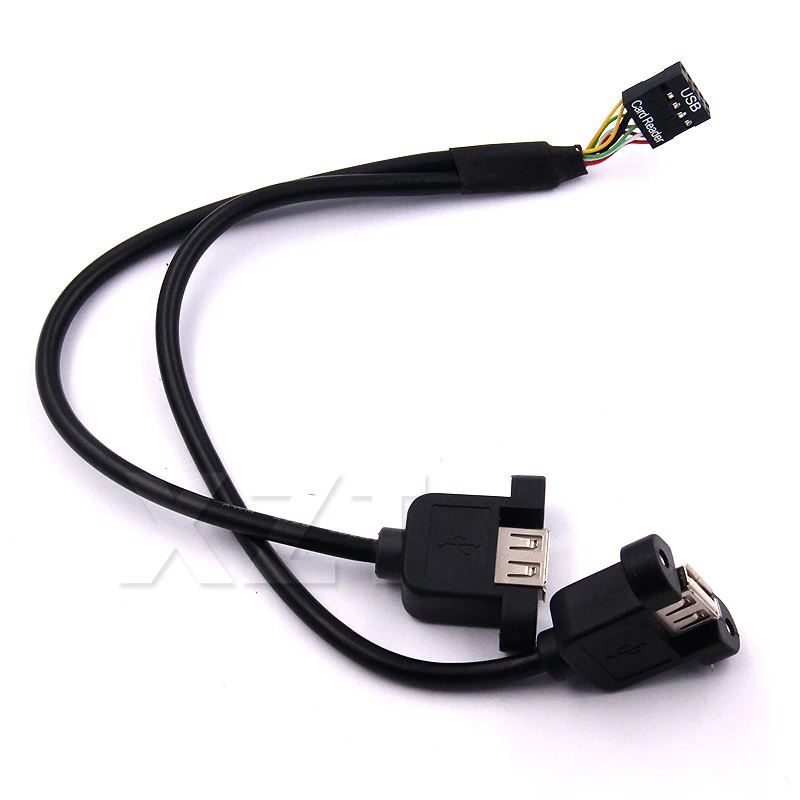 30cm Motherboard Internal 9pin Pitch 2.54mm to Dual Port USB 2.0 A Female Screw Lock Panel Mount Cable
30cm Motherboard Internal 9pin Pitch 2.54mm to Dual Port USB 2.0 A Female Screw Lock Panel Mount Cable