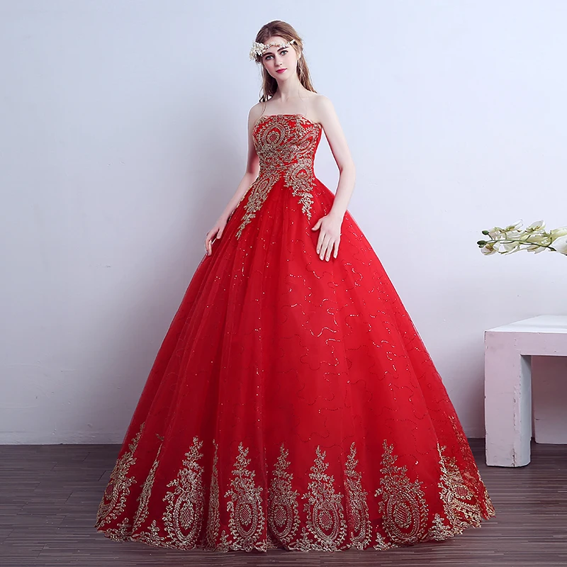 2023 New Sexy Strapless Red Wedding Dress Classic Chinese Pattern Style Lace Embroidery Plus Size Bridal Gown Robe De Mariee L
2023 New Sexy Strapless Red Wedding Dress Classic Chinese Pattern Style Lace Embroidery Plus Size Bridal Gown Robe De Mariee L