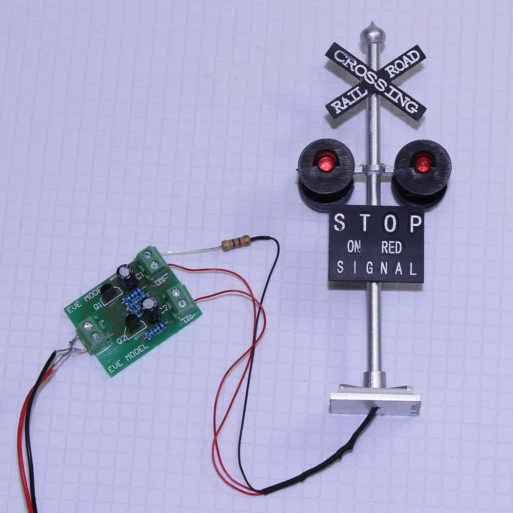 JTD1506RP 6PCS 1:150 N Scale Railroad Crossing Signals with 4 heads LEDs+ 6pcs Circuit board flashers
JTD1506RP 6PCS 1:150 N Scale Railroad Crossing Signals with 4 heads LEDs+ 6pcs Circuit board flashers