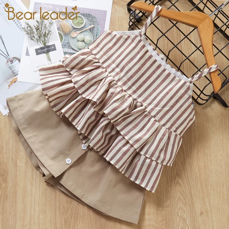 Bear Leader Girls Clothing Sets 2019 Summer Kids Clothes Striped Suspender Skirt + Culottes 2PCS Set Children Clothing
Bear Leader Girls Clothing Sets 2019 Summer Kids Clothes Striped Suspender Skirt + Culottes 2PCS Set Children Clothing
