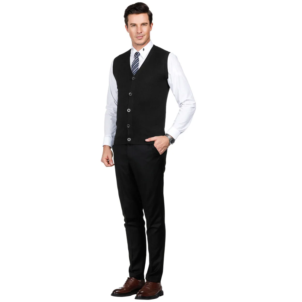 PJ Mens Vest Formal Business Sleeveless V-Neck Button Knitting Cut-Off Knitwear Coat Single Breasted Male Casual Solid Color Top
PJ Mens Vest Formal Business Sleeveless V-Neck Button Knitting Cut-Off Knitwear Coat Single Breasted Male Casual Solid Color Top