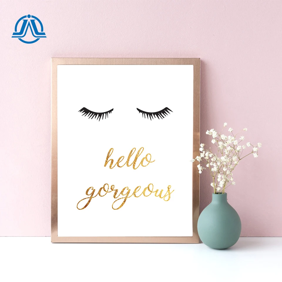 Lashes Poster hello gorgeous Quote Modern Wall Art Eyelashes Canvas Painting Eyelash Extensensions Decor Christmas Gift Pictures
Lashes Poster hello gorgeous Quote Modern Wall Art Eyelashes Canvas Painting Eyelash Extensensions Decor Christmas Gift Pictures