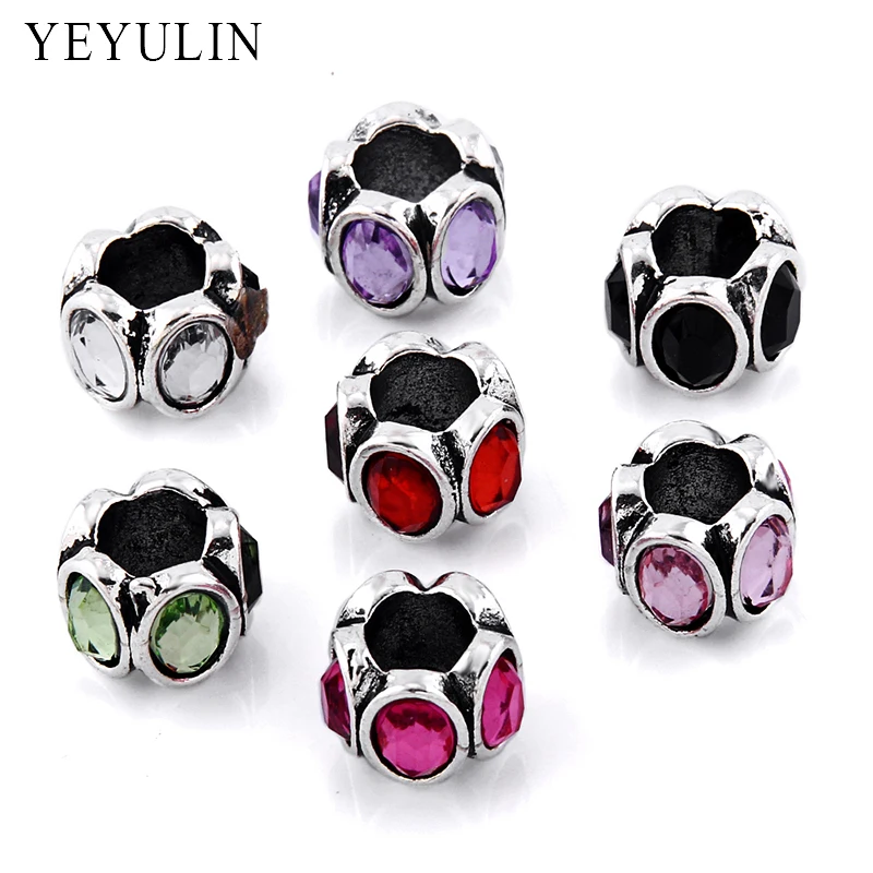 Vintage Silver Tone Big Hole Beads Inlay Big Crystal Fit European Charm Bracelet Jewelry DIY 10pcs
Vintage Silver Tone Big Hole Beads Inlay Big Crystal Fit European Charm Bracelet Jewelry DIY 10pcs