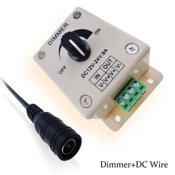12V 8A LED Dimmer 96W Single Color LED Strip Light Switch Dimmer+DC wire Brightness Controller For Flexible Led Strip JQ
12V 8A LED Dimmer 96W Single Color LED Strip Light Switch Dimmer+DC wire Brightness Controller For Flexible Led Strip JQ