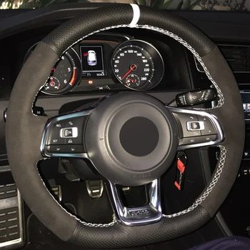 Bilateral stomata Steering Wheel Cover Black Suede Genuine Leather for Volkswagen Golf 7 GTI R MK7 Polo GTI Scirocco 2015 2016
Bilateral stomata Steering Wheel Cover Black Suede Genuine Leather for Volkswagen Golf 7 GTI R MK7 Polo GTI Scirocco 2015 2016