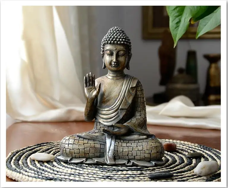 Тибетская смола имитация бронза буддизм Bodhisattva статуя будя Шакьямуни скульптура