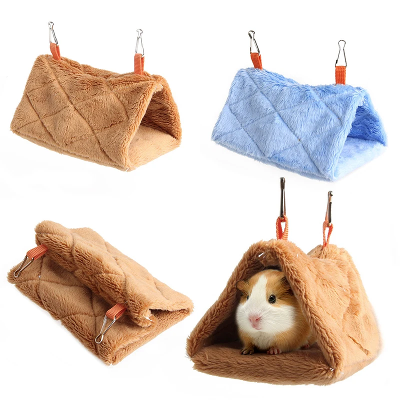 Soft Plush Bird Parrot Hammock Warm Hanging Bed For Pet Cave Cage Hut Tent Toy House