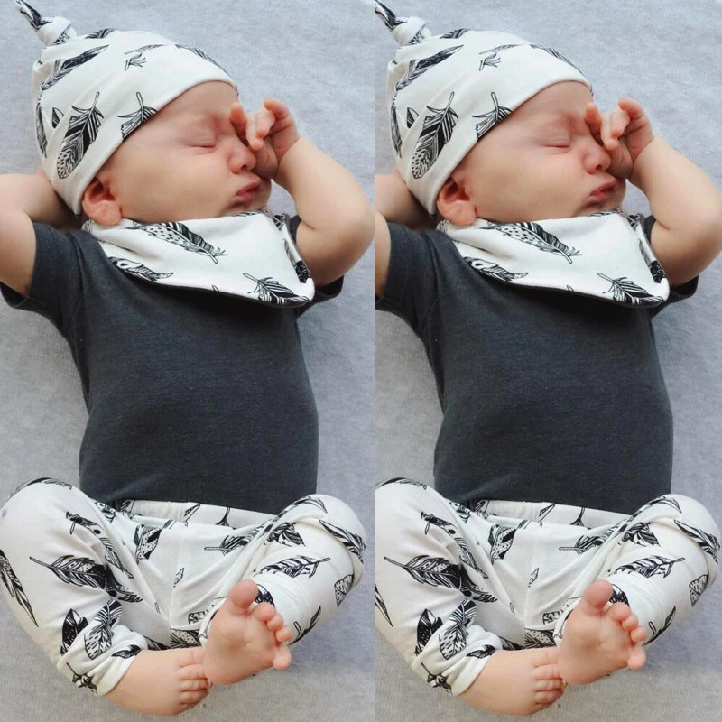 2019 summer style Baby Boy Clothes Cotton baby rompers jumpsuit Casual suit Feather pattern Baby girls clothing newborn Outfits
2019 summer style Baby Boy Clothes Cotton baby rompers jumpsuit Casual suit Feather pattern Baby girls clothing newborn Outfits