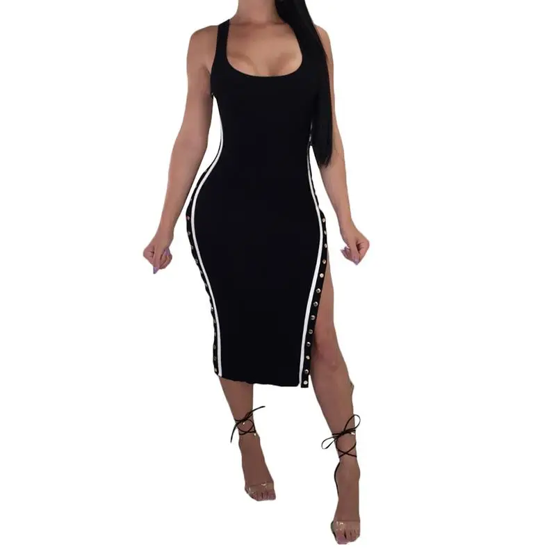 Summer Dress Women Casual Street Side Split Print Striped Dress Fashion Sleeveless Sexy Club Robes WS7493V
Summer Dress Women Casual Street Side Split Print Striped Dress Fashion Sleeveless Sexy Club Robes WS7493V