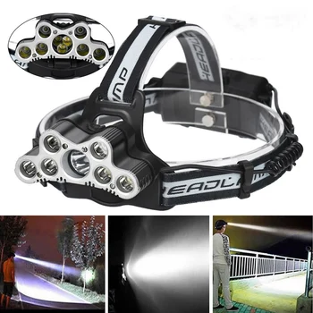 Rechargeable Cycling Headlight 2500 Lumens 2501-B 9LED 6 Switch Modes 7x XML- T6+ 2x XPE Sport Light For Outdoor Night Ridding
Rechargeable Cycling Headlight 2500 Lumens 2501-B 9LED 6 Switch Modes 7x XML- T6+ 2x XPE Sport Light For Outdoor Night Ridding
