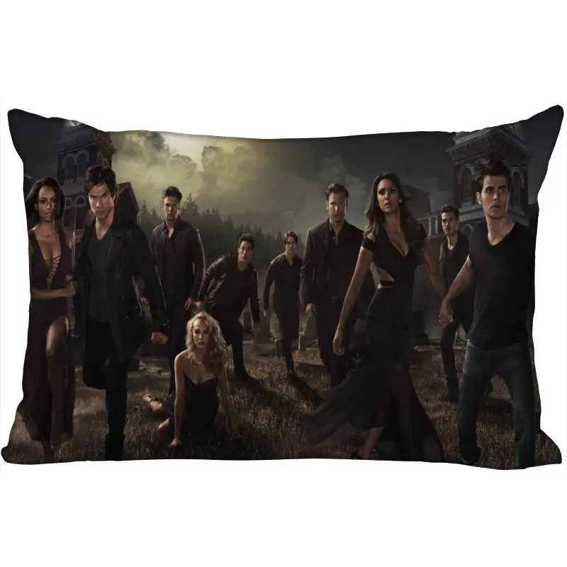 

Vampire Diaries Hot Sale Rectangle Pillowcases (Two-Sides) Zipper Custom Pillow Cover Wedding Decorative Custom Your Image Gift