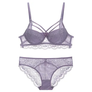 New Top Sexy Underwear Set Cotton Push-up Bra and Panty Sets 3/4 Cup Hollow Out Lace Lingerie Set Women Deep V Brassiere Black
New Top Sexy Underwear Set Cotton Push-up Bra and Panty Sets 3/4 Cup Hollow Out Lace Lingerie Set Women Deep V Brassiere Black