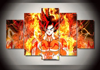 High Quality 5 Panels Home Decor dragon ball Wall Art Painting For Living Room unframed cartoon SON GOKU painting poster
High Quality 5 Panels Home Decor dragon ball Wall Art Painting For Living Room unframed cartoon SON GOKU painting poster