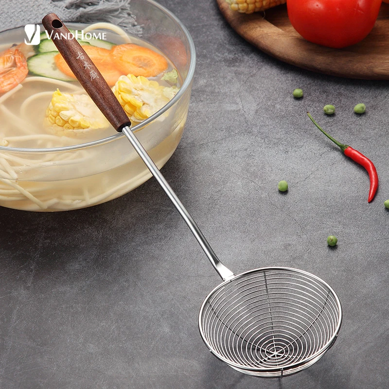 VandHome Kitchen Strainer 304 Stainless Steel Colander Residue Vegetables Strainer With Wooden Long Handle Kitchen Accessories
VandHome Kitchen Strainer 304 Stainless Steel Colander Residue Vegetables Strainer With Wooden Long Handle Kitchen Accessories